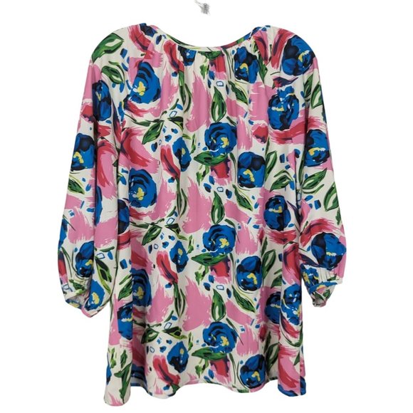 Vibrant Floral Women's Blouse - Picture 10 of 10